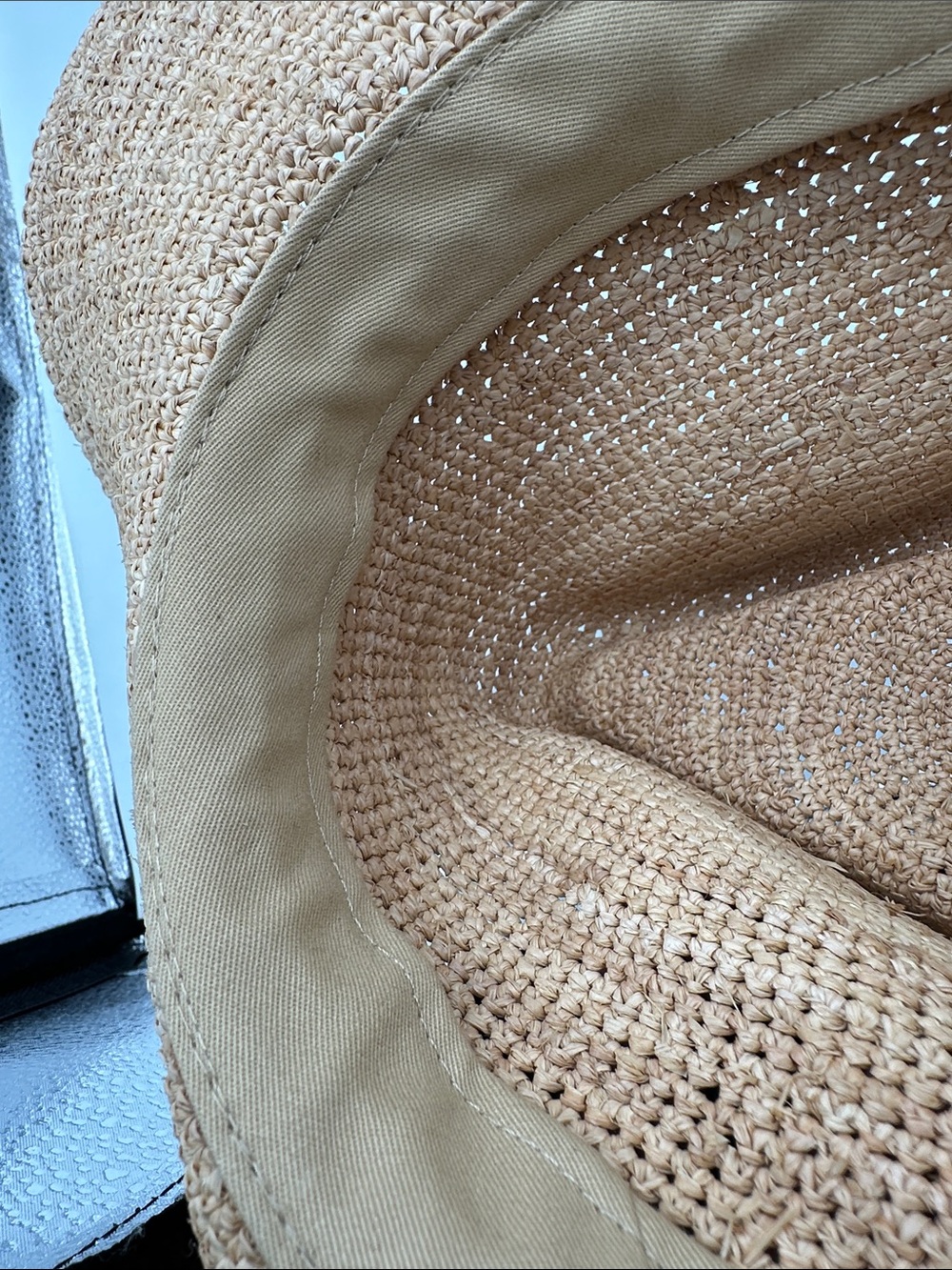 Wyeth Reed Shell Trim Band Raffia Rancher Hat Like New - Picture 8 of 11